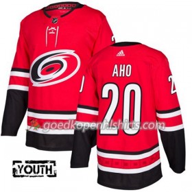 Carolina Hurricanes Sebastian Aho 20 Adidas 2017-2018 Rood Authentic Shirt - Kinderen